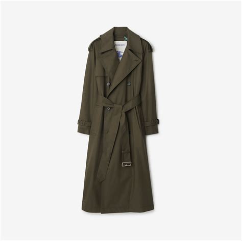 crambeck double-breasted trench coat burberry|Long Gabardine Castleford Trench Coat in Otter .